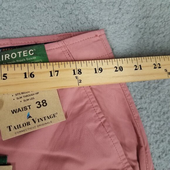 NEW Tailor Vintage Shorts Adult 38 Pink Chino Luxe Performance Stretch Airotec - Picture 7 of 15